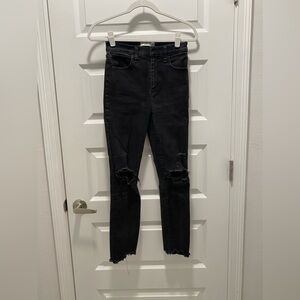 Abercrombie Super Skinny Ankle High Rise Denim Stretch Jeans 26 Distressed